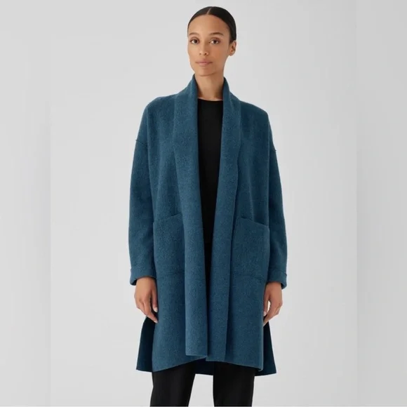 boiled wool coat eileen fisher coats jackets